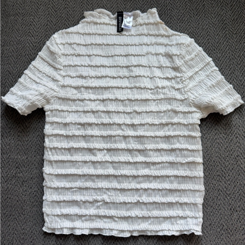 White Textured Top